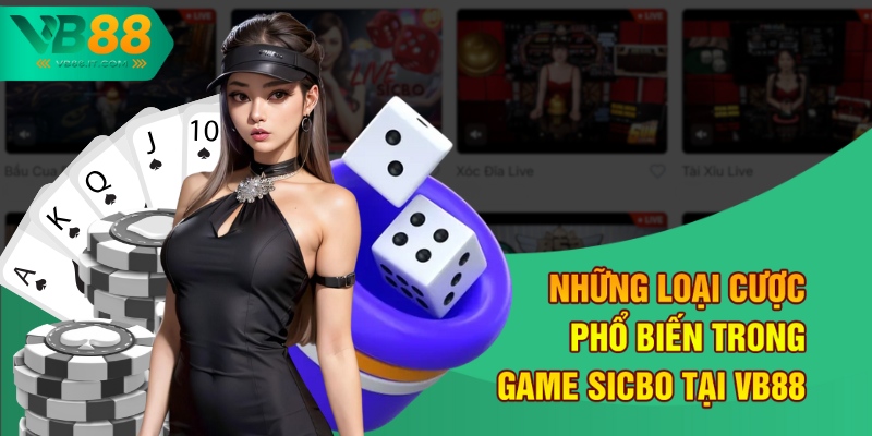 Mẹo Chơi Sicbo Dễ Trúng Tại VB88 Cho Người Mới Tham Gia 2 Những loại cược phổ biến trong game Sicbo tại VB88
